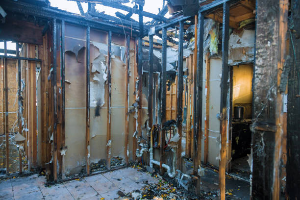 Professional Fire Damage Repair technician working in Riegelsville, PA